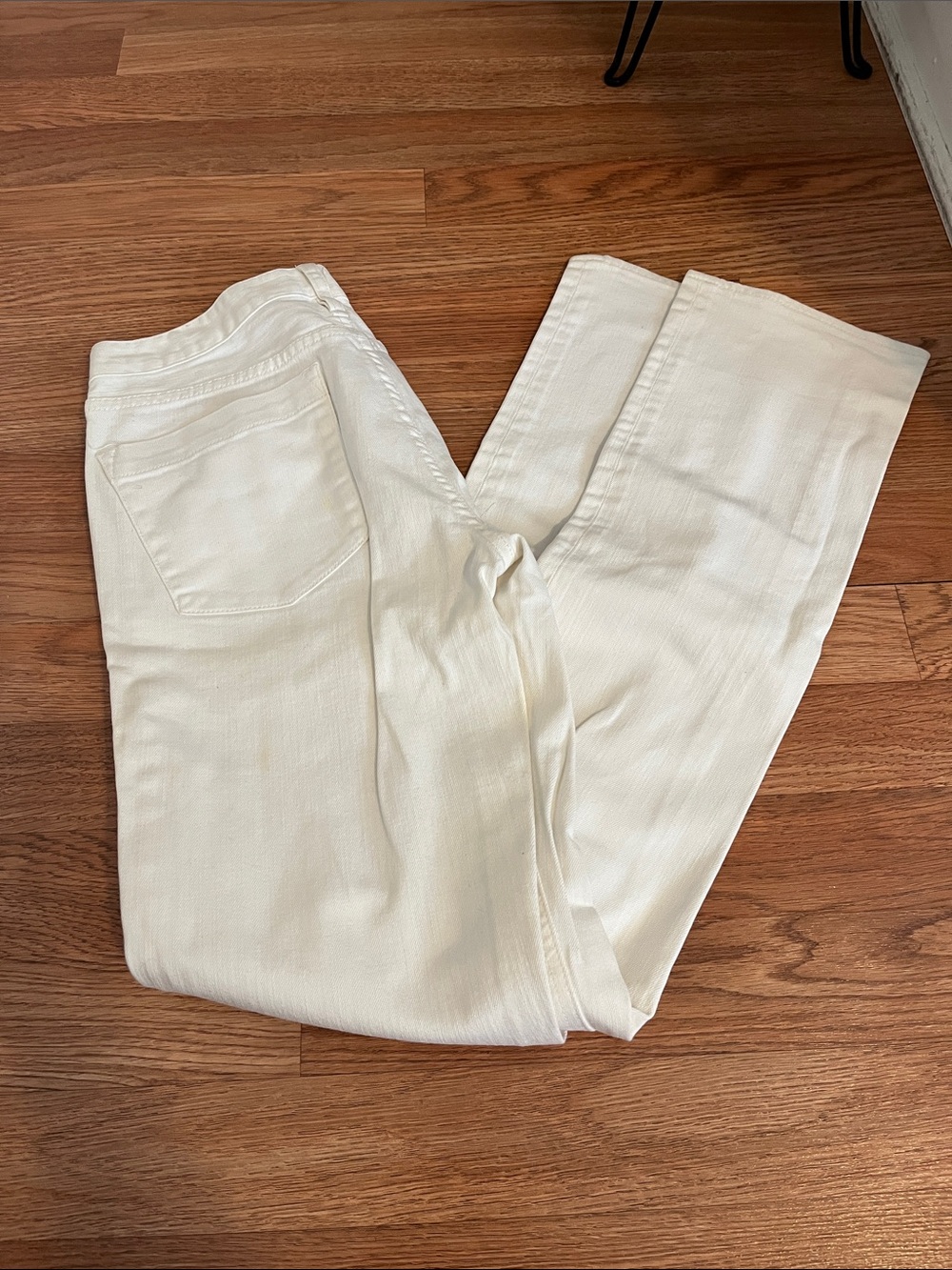 Women's White Straight-Leg Jeans